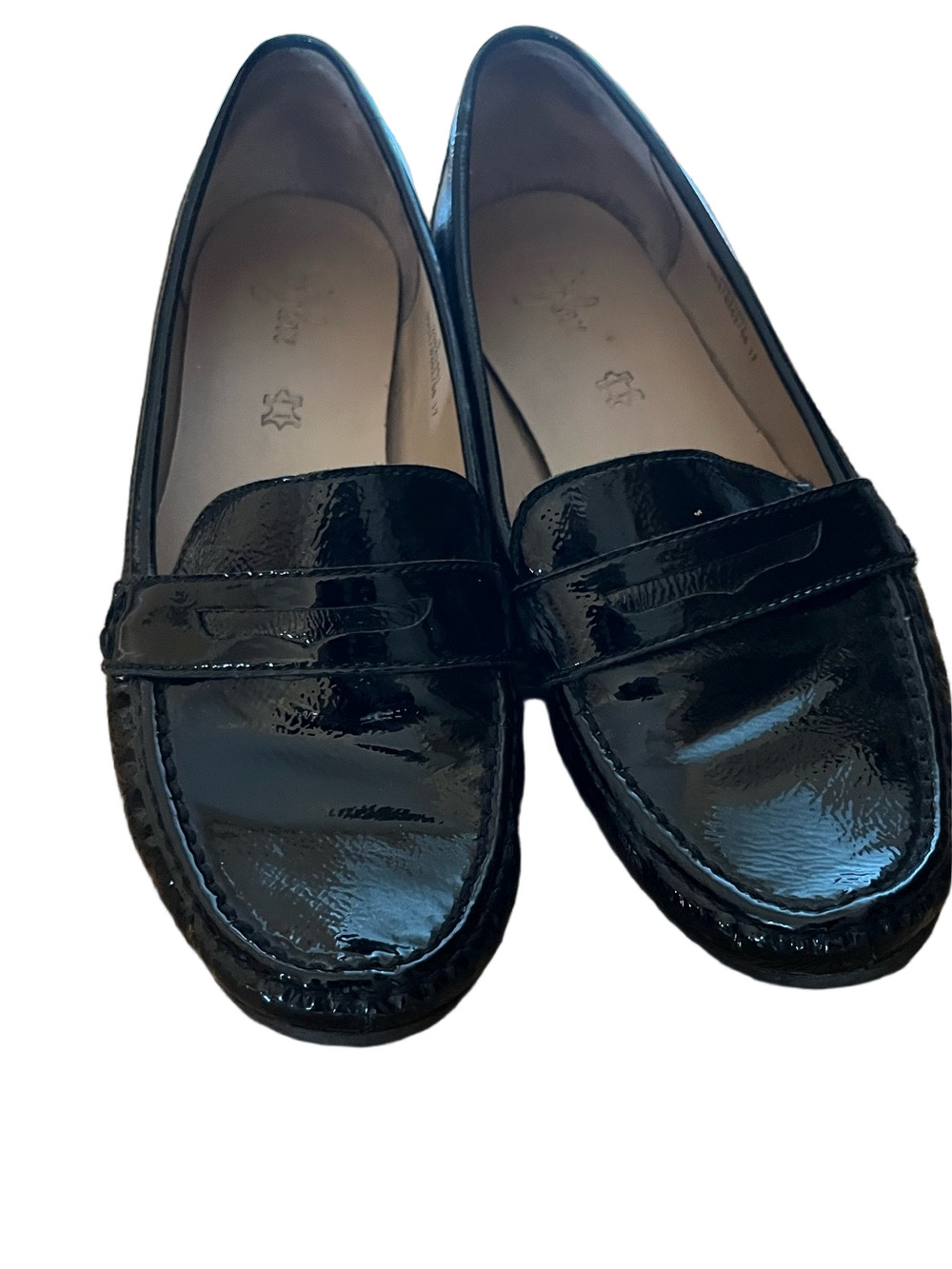 Footglove Black Patent Leather Penny Loafers - Women’s Size 8